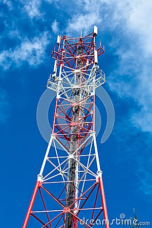 Radio Cellular Tower Stock Photo