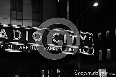 Radio City Music Hall, NYC. Editorial Stock Photo