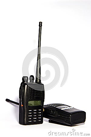 The radio communication is black , Stock Photo