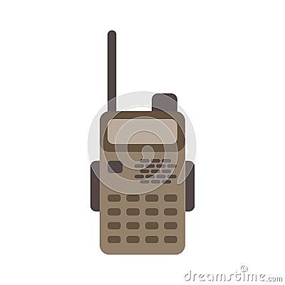 Radio communicator, vector flat paintball or airsoft icon Vector Illustration
