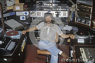 Radio disc jockey for station KFI Editorial Stock Photo