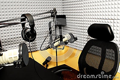 Radio DJ Studio Stock Photo