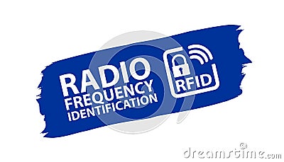 Radio Frequency Identification RFID Banner - Vector Illustration - Isolated On White Vector Illustration
