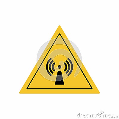 Radio frequency radiation sign vector design Vector Illustration