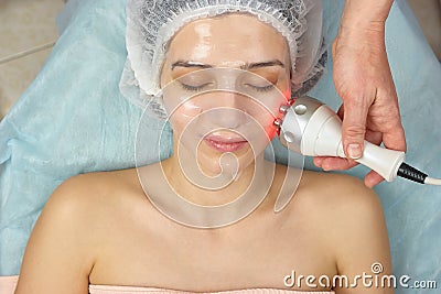 Radio frequency skin tightening device. Stock Photo