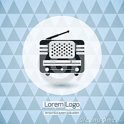 Radio Icon Logo Vector Illustration