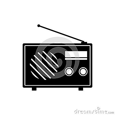 Radio icon vector illustration. Radio Icon Vector Logo Template Ilustrasi Desain. Vector Illustration