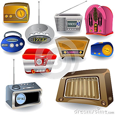 Radio Icons Vector Illustration