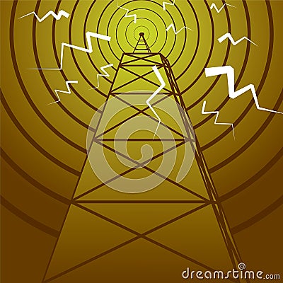 Radio mast Vector Illustration