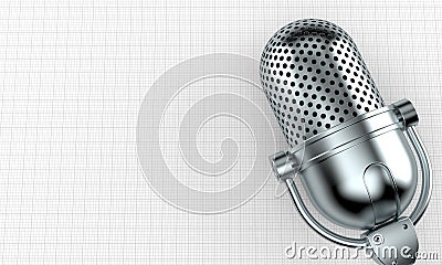 Radio microphone Stock Photo