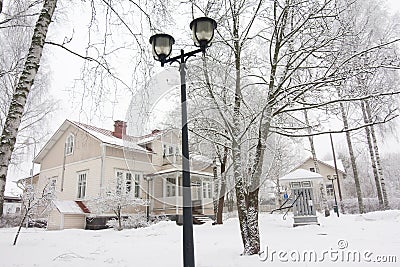 Radio museum at winter in Kouvola, Finland. 08.12.2016 Editorial Stock Photo