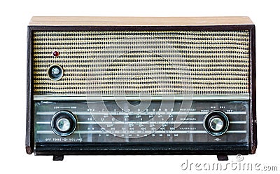 Radio retro isolated Stock Photo