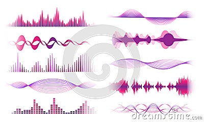 Radio sound waves Vector Illustration