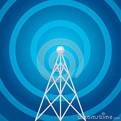 Radio tower shape Vector Illustration