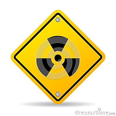 Radioactive danger sign Vector Illustration