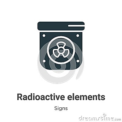 Radioactive elements vector icon on white background. Flat vector radioactive elements icon symbol sign from modern signs Vector Illustration