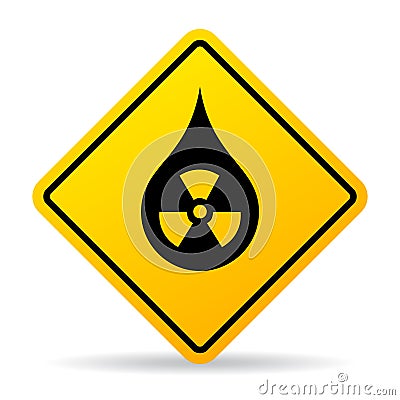 Radioactive fallout vector sign Vector Illustration