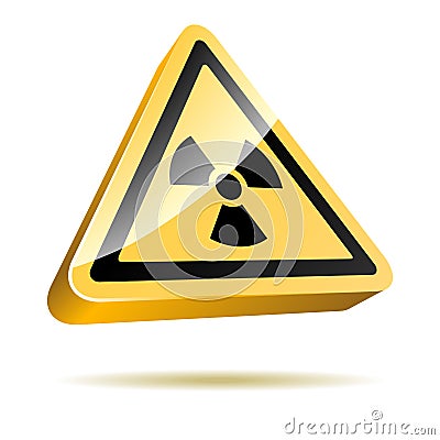 Radioactive hazard sign Vector Illustration