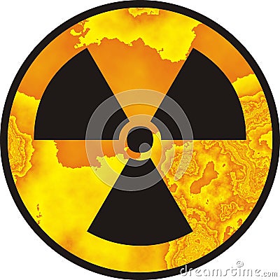 Radioactive hazard. Sign illustration for design Cartoon Illustration