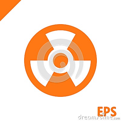 Radioactive icon stock vector illustration flat design Vector Illustration