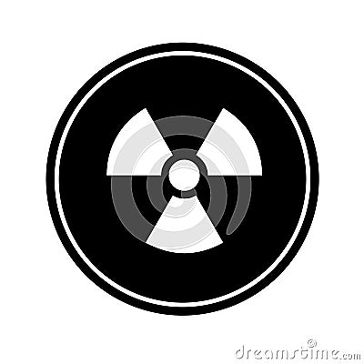 radioactive illustration icon, radioactive toxic symbol toxic gas danger sign Cartoon Illustration