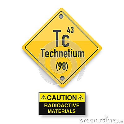 Radioactive periodic elements Technetium , corporative business concep artwork Stock Photo