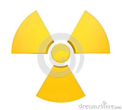 Radioactive Sign Symbol Isolated Stock Photo