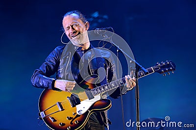 Radiohead band perform in concert at Primavera Sound 2016 Editorial Stock Photo