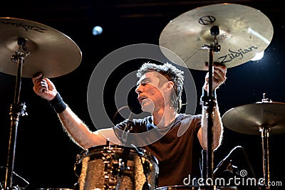 Radiohead band perform in concert at Primavera Sound 2016The drummer of Shellac band performs in concert at Primavera Sound 2016 Editorial Stock Photo