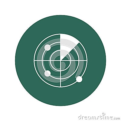 Radiolocation vector icon which can easily modify or edit. Vector Illustration