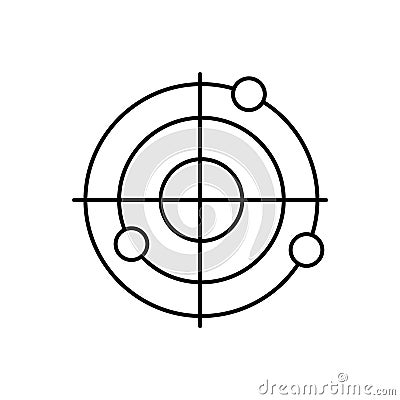Radiolocation vector icon which can easily modify or edit. Vector Illustration
