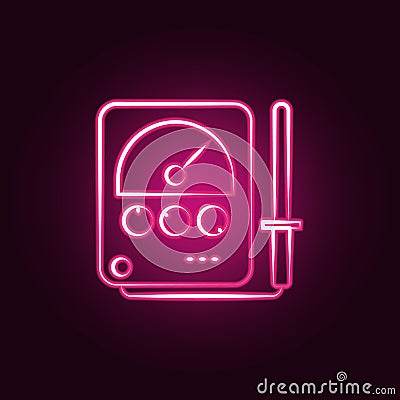 Radionics neon icon. Elements of Mad science set. Simple icon for websites, web design, mobile app, info graphics Stock Photo