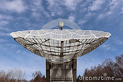 Radiotelescope focus to the sky Stock Photo