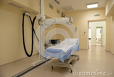 Radiotherapy laboratory with new radiology equipment Editorial Stock Photo