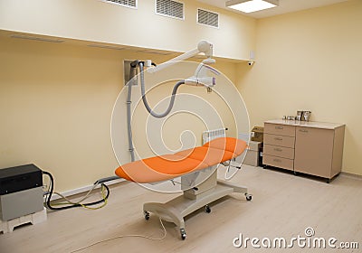 Radiotherapy laboratory with new radiology equipment Stock Photo