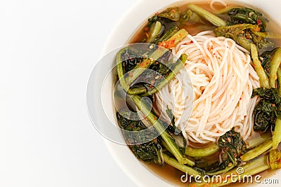 Radish noodle on white background Stock Photo