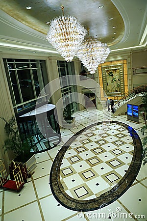 Radisson Plaza Xing Guo Hotel Lobby,Shanghai Editorial Stock Photo