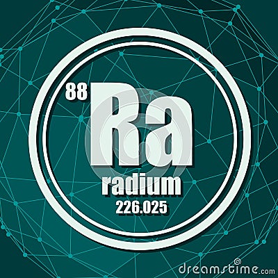 Radium chemical element. Vector Illustration