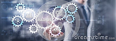 Radius. Protocol for implementing authentication Stock Photo