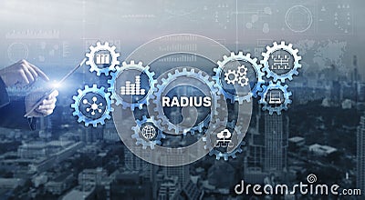 Radius. Protocol for implementing authentication Stock Photo