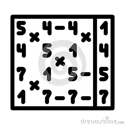 radix sort algorithm line icon vector illustration Vector Illustration