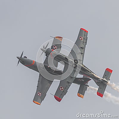 RADOM, POLAND - AUGUST 26: Orlik Poland aerobatic display team Editorial Stock Photo