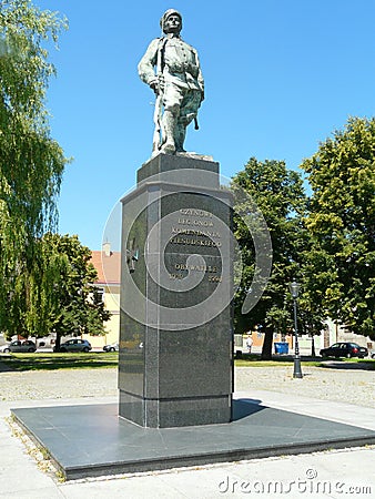 RADOM ,, POLAND- MONUMENT TO THE ACTIVE LEGIONS OF THE PILSUDSKI COMMANDER Editorial Stock Photo