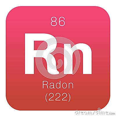 Radon chemical element Vector Illustration