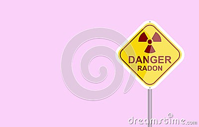 Radon, is a contaminant that affects indoor air quality worldwide. Radioactive. Stock Photo