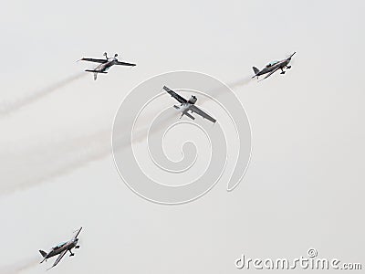 RAF Blades Performing at Dunsfold Editorial Stock Photo