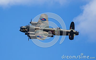 RAF Coningsby, Lincolnshire, UK, September 2017, Avro Lancaster Bomber PA474 of the Battle of Britain Memorial Flight Editorial Stock Photo