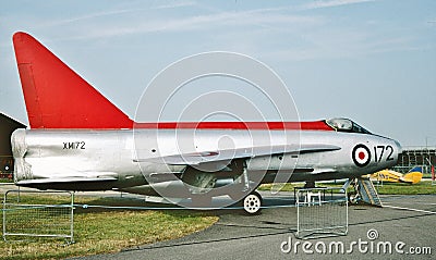 RAF English Electric Lightning F.1A XM172 CN 95059 Editorial Stock Photo