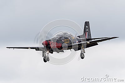 Royal Air Force RAF Short S-312 Tucano T1 ZF244 from RAF Linton-on-Ouse. Editorial Stock Photo