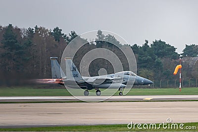 RAF Lakenheath F-15 USAF jet Editorial Stock Photo
